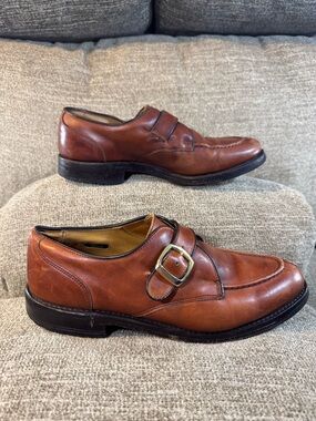 Allen Edmonds Cornell brown leather monk strap shoes Size 9.5 EEE